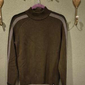 Cotopaxi Men's Turtleneck Sweater in Olive and Gray